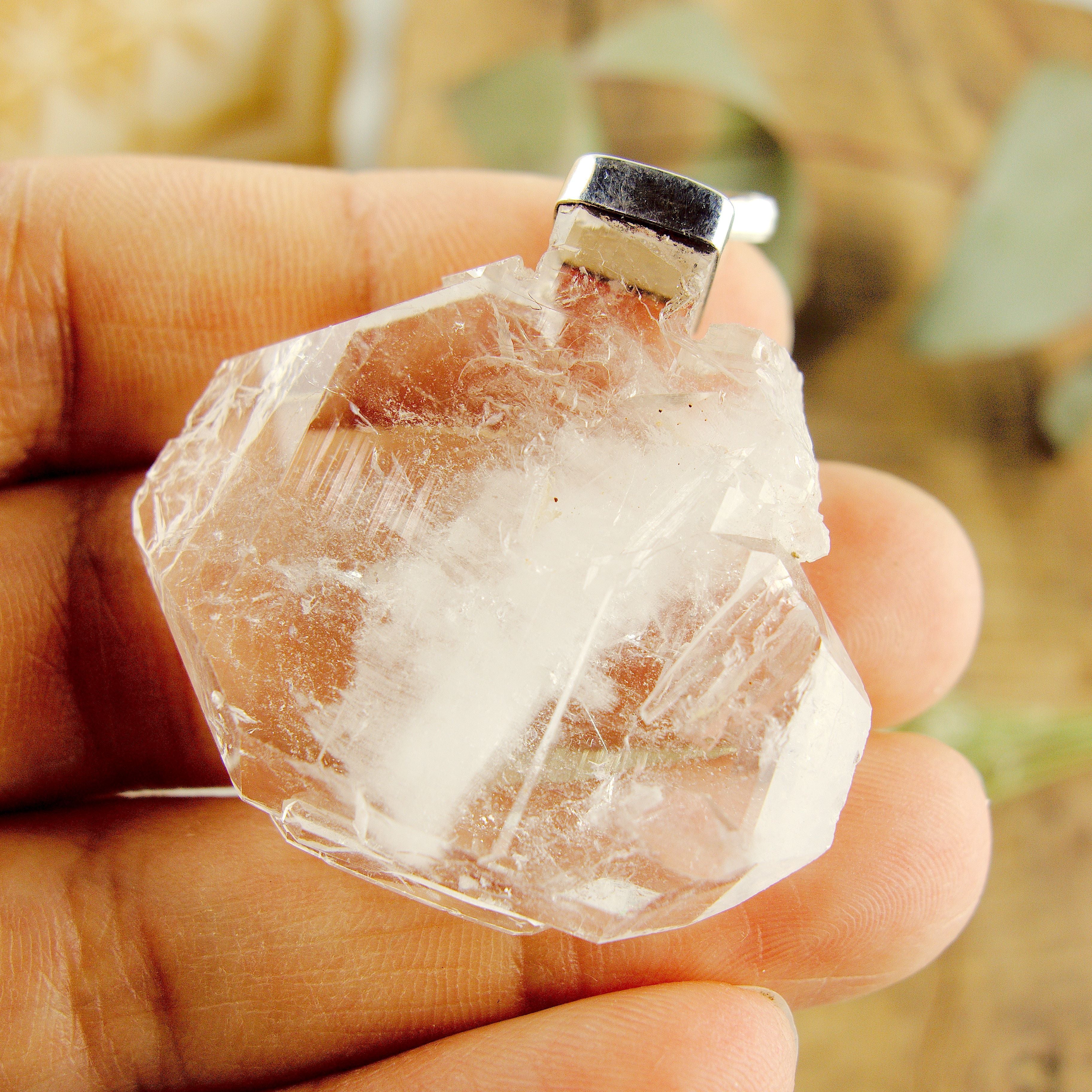 Reserved for Gina D. Chunky Natural Faden Quartz Pendant in Sterling Silver (Includes Silver Chain) - Earth Family Crystals