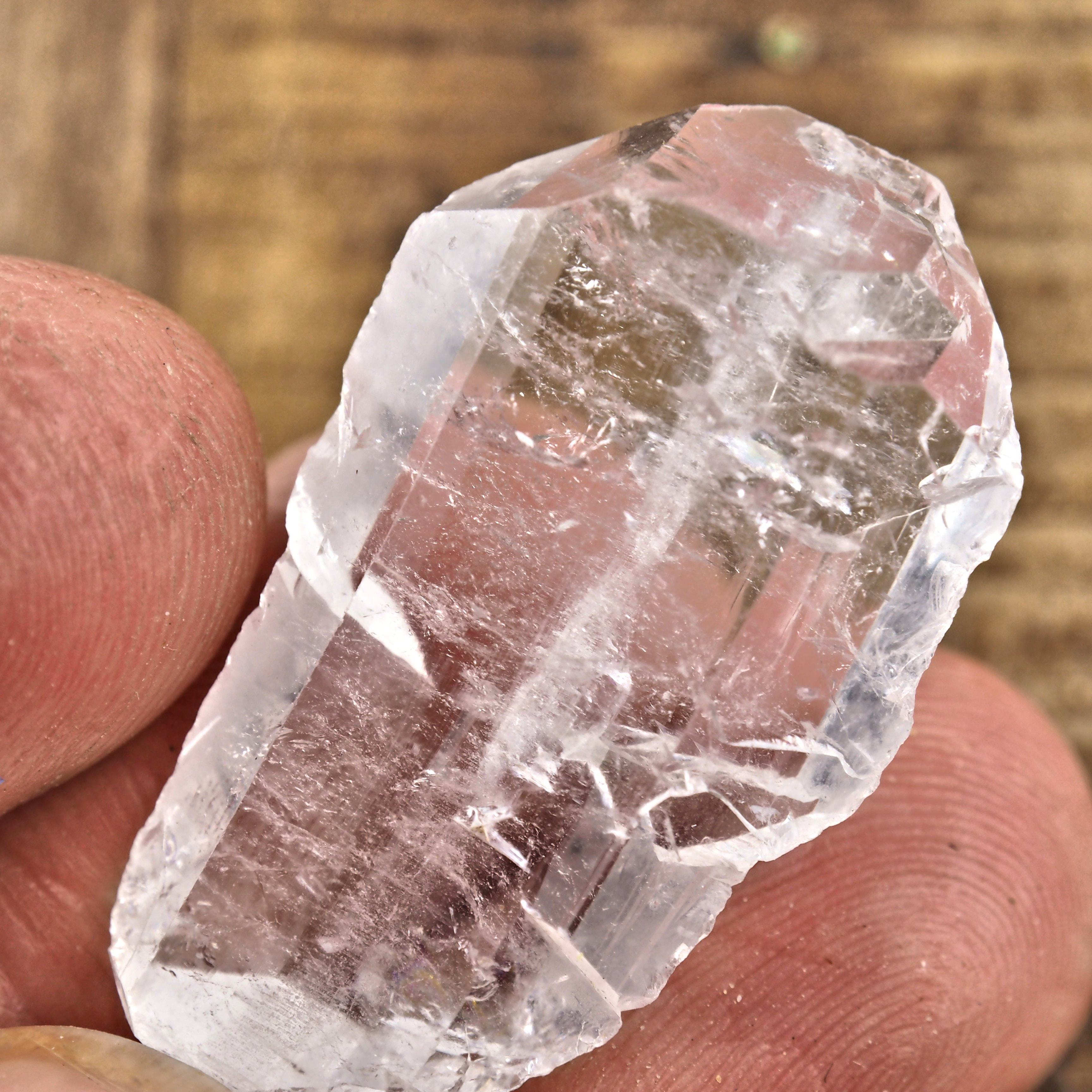 Clear Faden Quartz Small Hand Held Specimen #2 - Earth Family Crystals
