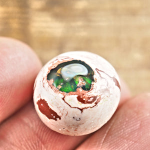 Sparkling Mexican Fire Opal Button Cabochon #1