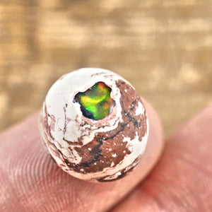 Sparkling Mexican Fire Opal Button Cabochon #3