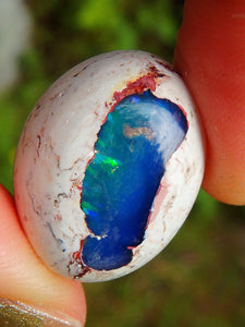 Amazing Green Sparkle Mexican Fire Opal Cabochon - Earth Family Crystals