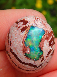 Beautiful Sparkle Mexican Fire Opal Cabochon - Earth Family Crystals