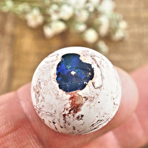 Sparkling Mexican Fire Opal Button Cabochon #7