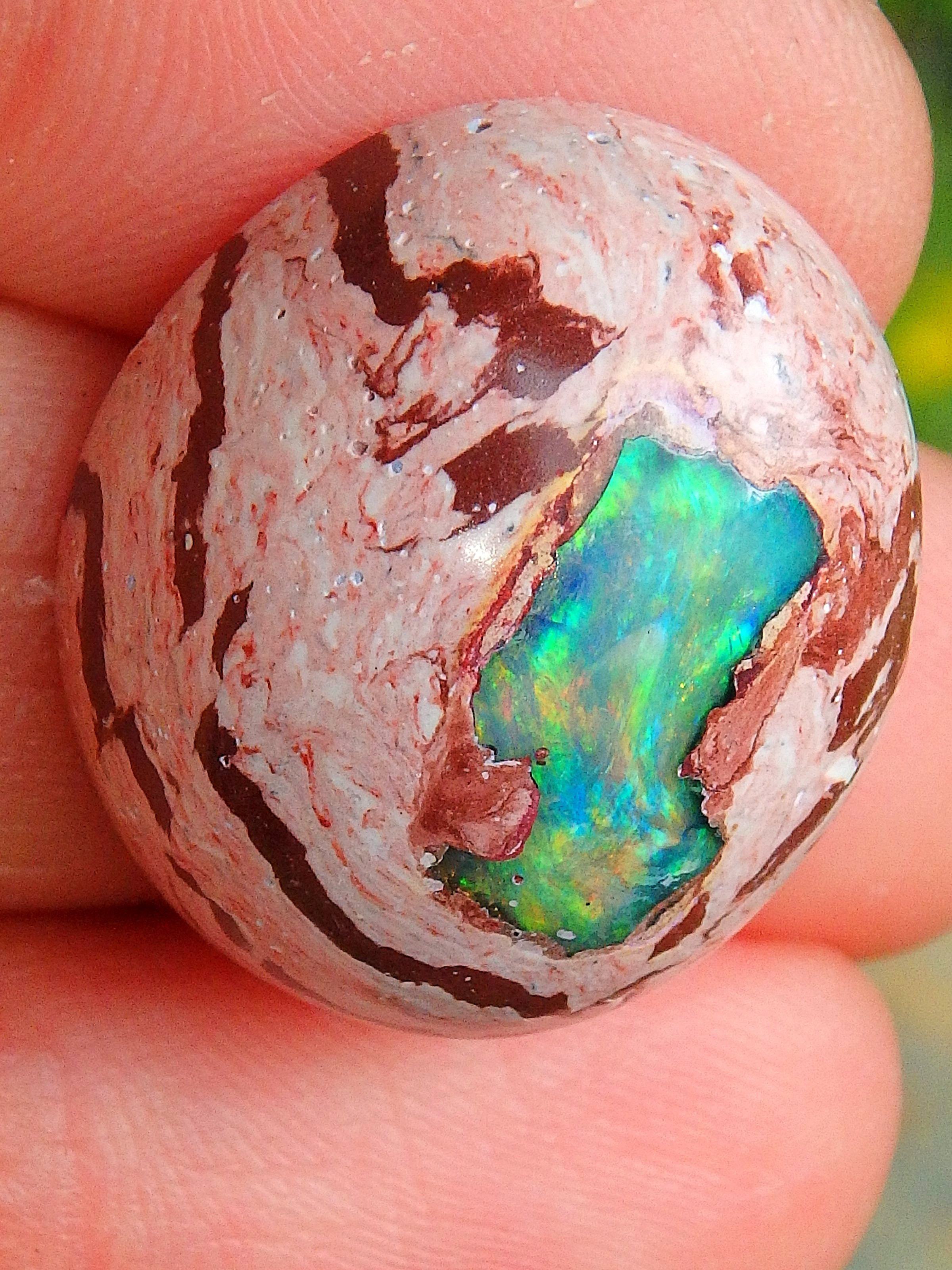 Beautiful Sparkle Mexican Fire Opal Cabochon - Earth Family Crystals