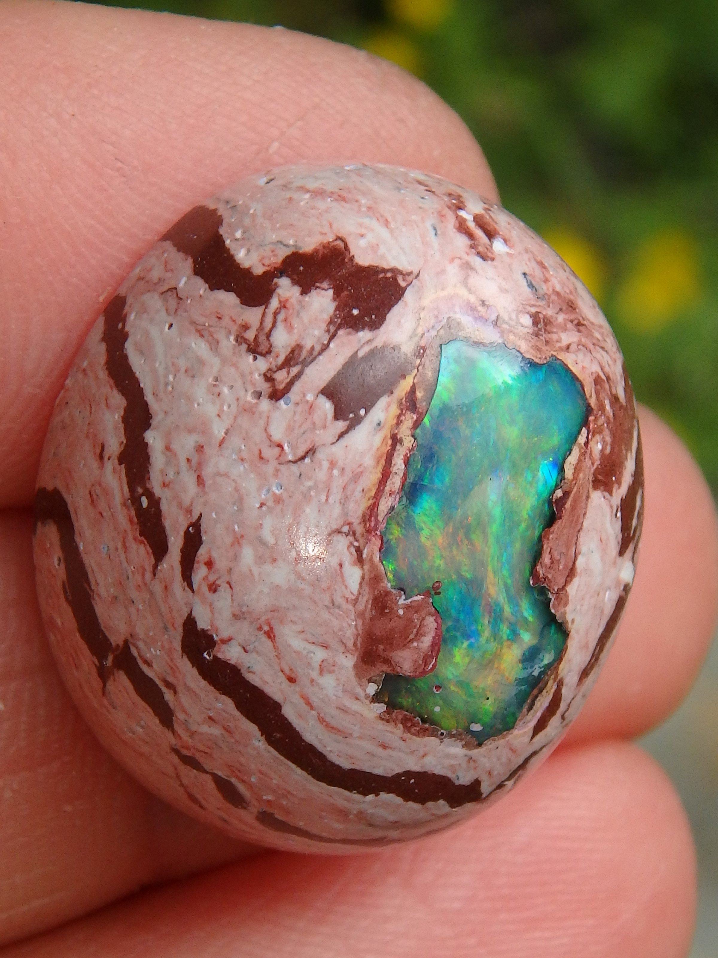 Beautiful Sparkle Mexican Fire Opal Cabochon - Earth Family Crystals