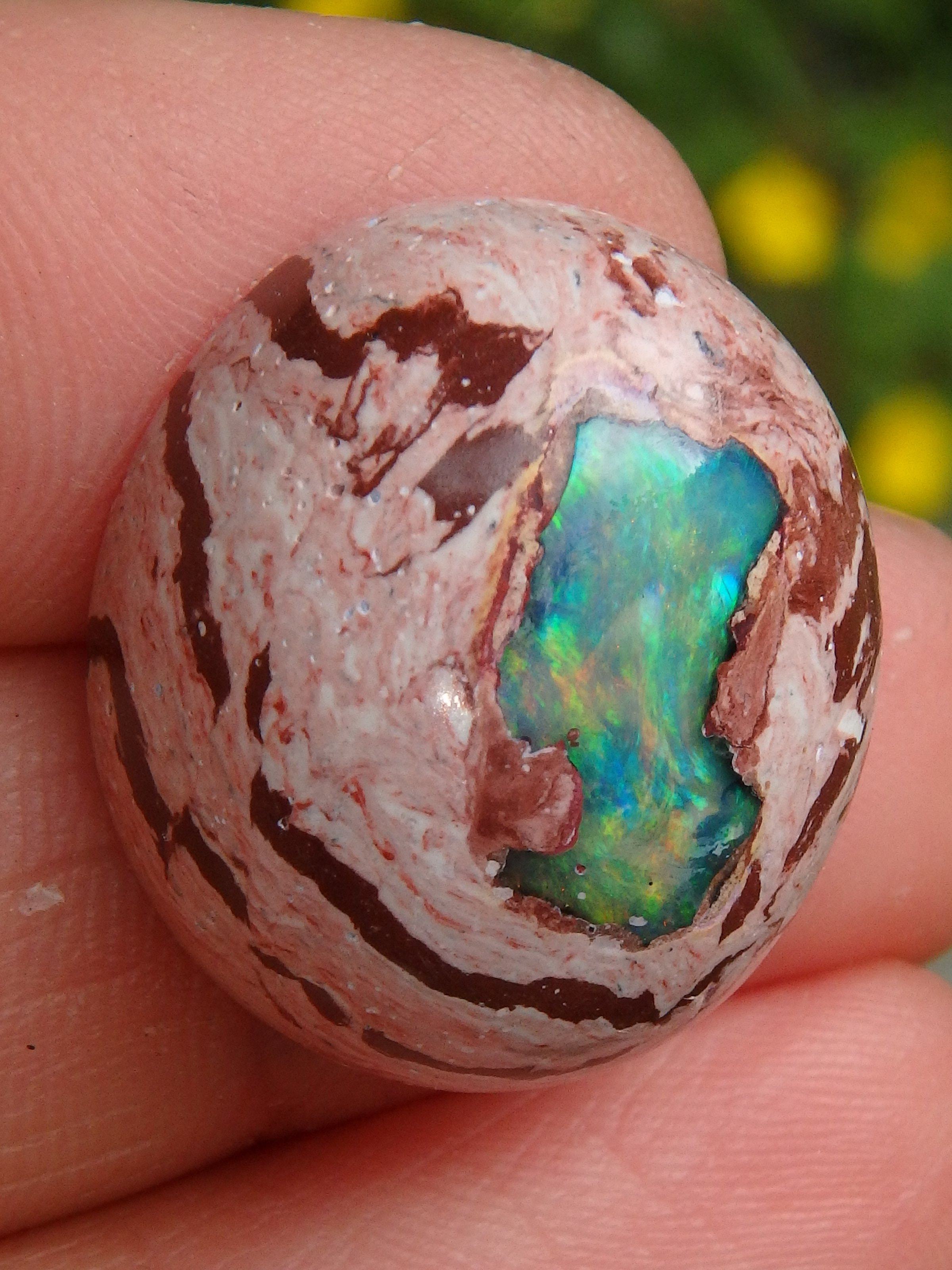 Beautiful Sparkle Mexican Fire Opal Cabochon - Earth Family Crystals