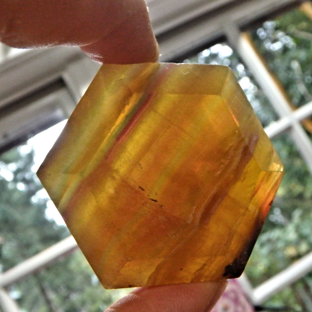 Golden Glow Polished Fluorite Carving Specimen 1 - Earth Family Crystals