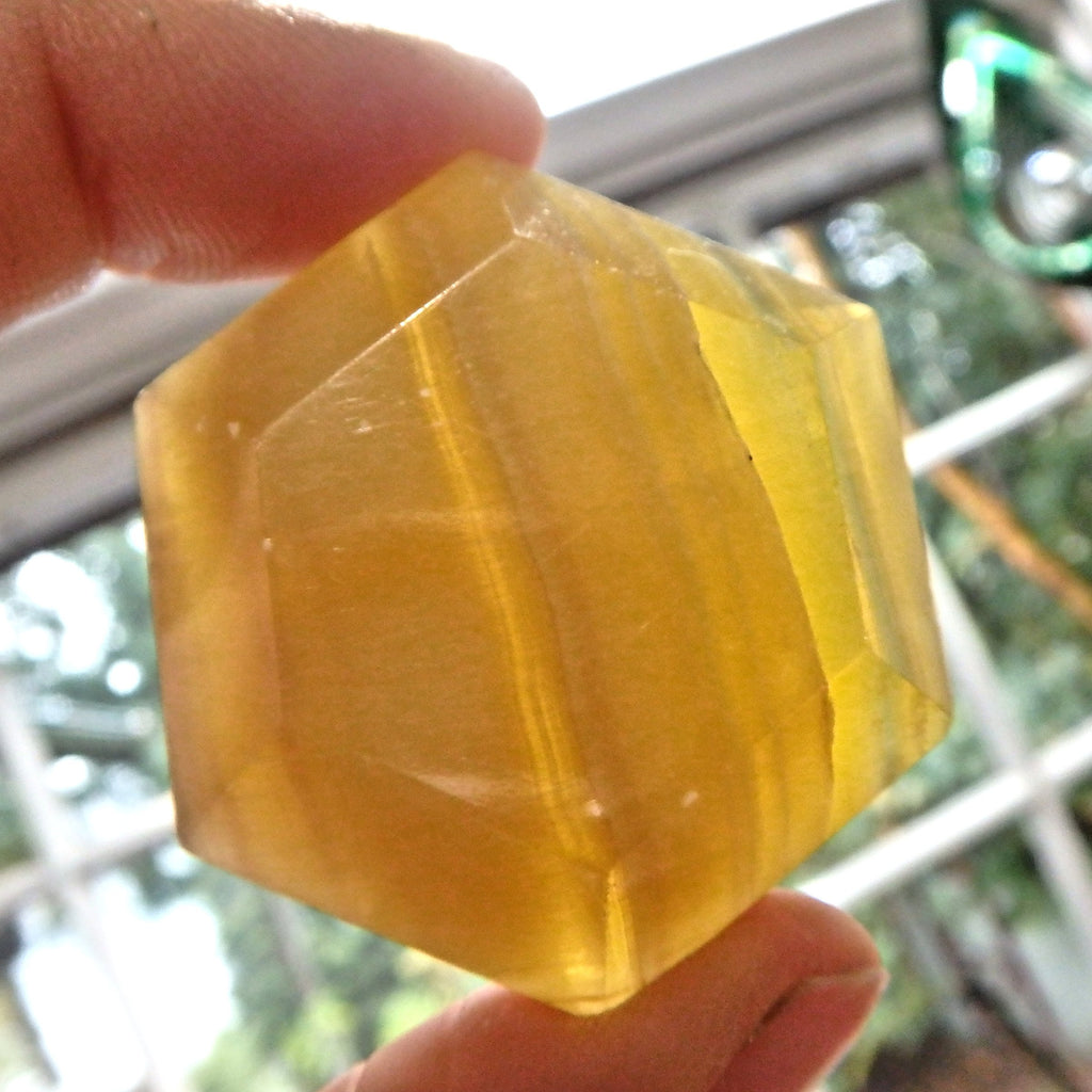 Golden Glow Polished Fluorite Carving Specimen 2 - Earth Family Crystals