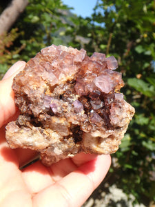 Purple Haze Cubic Fluorite Nestled on Rock Matrix From Bingham, NM