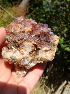 Purple Haze Cubic Fluorite Nestled on Rock Matrix From Bingham, NM