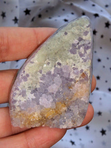 Rare & Natural Double Sided Beauty! Purple Druzy Amethyst & Vibrant Green Fluorite Partially Polished Specimen From Colorado - Earth Family Crystals