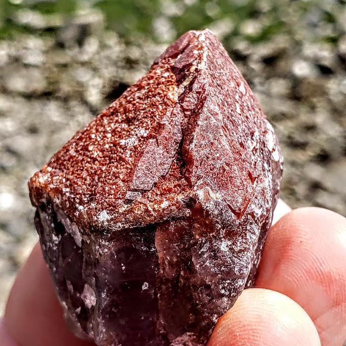 Red Amethyst Standing Point From Brazil - Earth Family Crystals