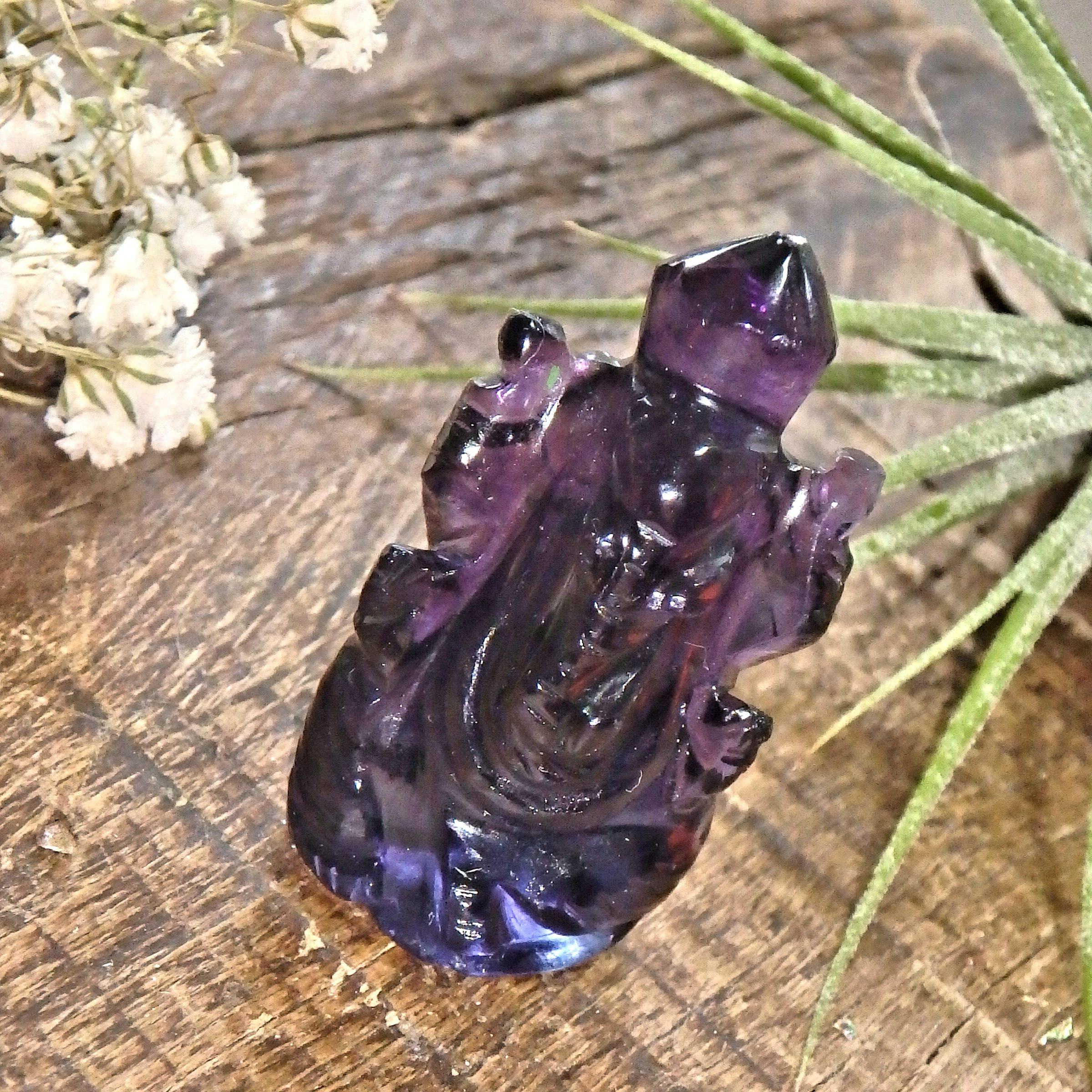 Brilliant Fluorite Ganesha Dainty Carving- The Remover of Obstacles - Earth Family Crystals