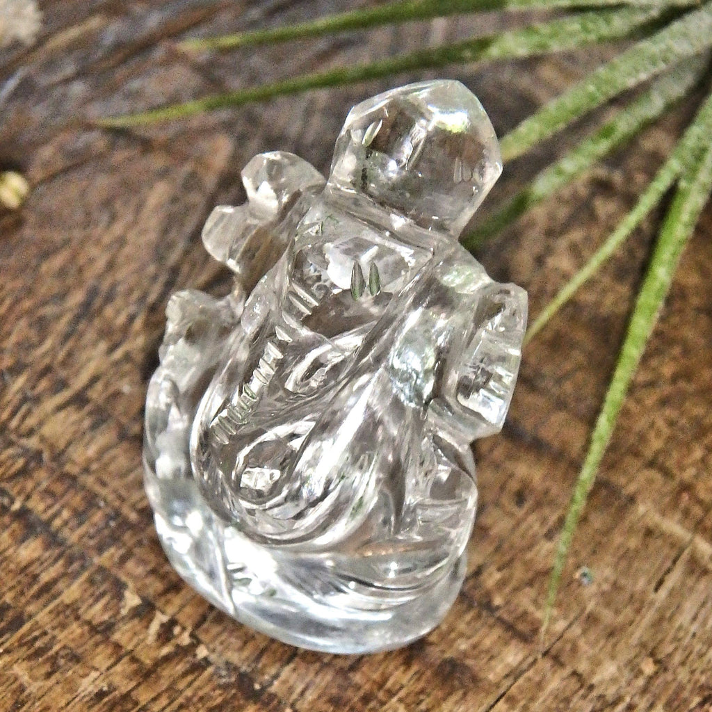 Clear Quartz Ganesha Dainty Carving- The Remover of Obstacles - Earth Family Crystals