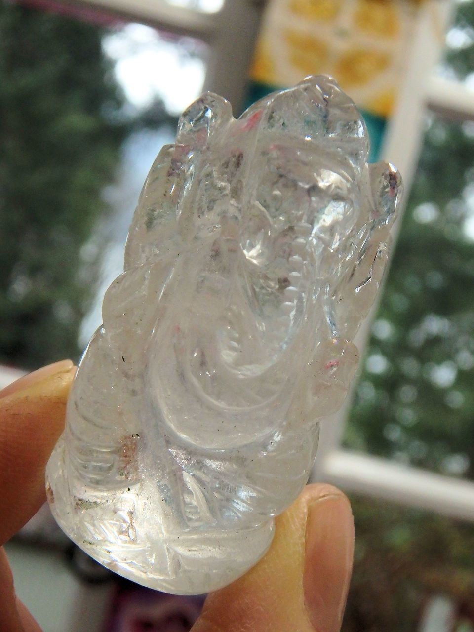 Ganesha Display Specimen in Clear Quartz - Earth Family Crystals