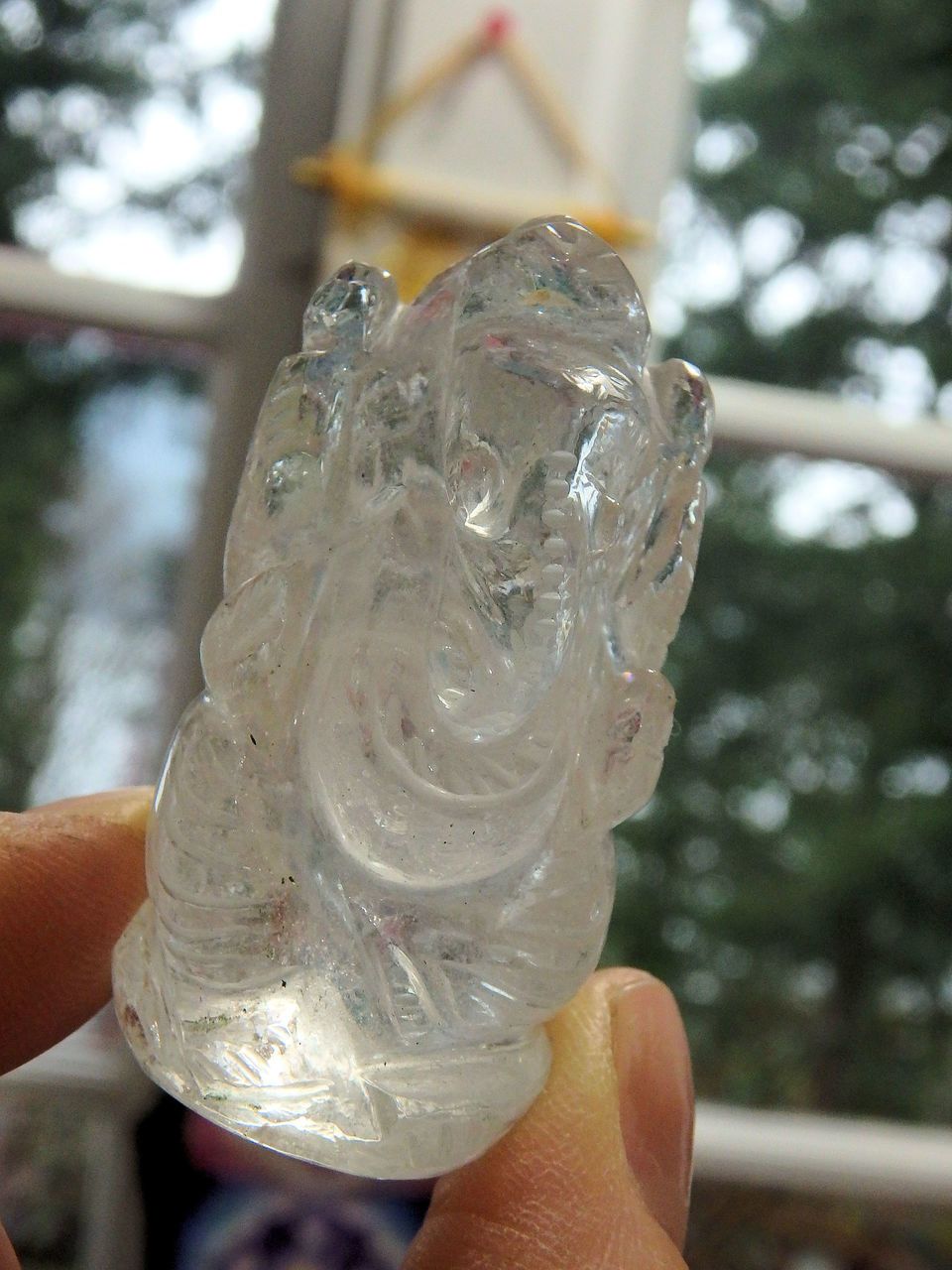 Ganesha Display Specimen in Clear Quartz - Earth Family Crystals