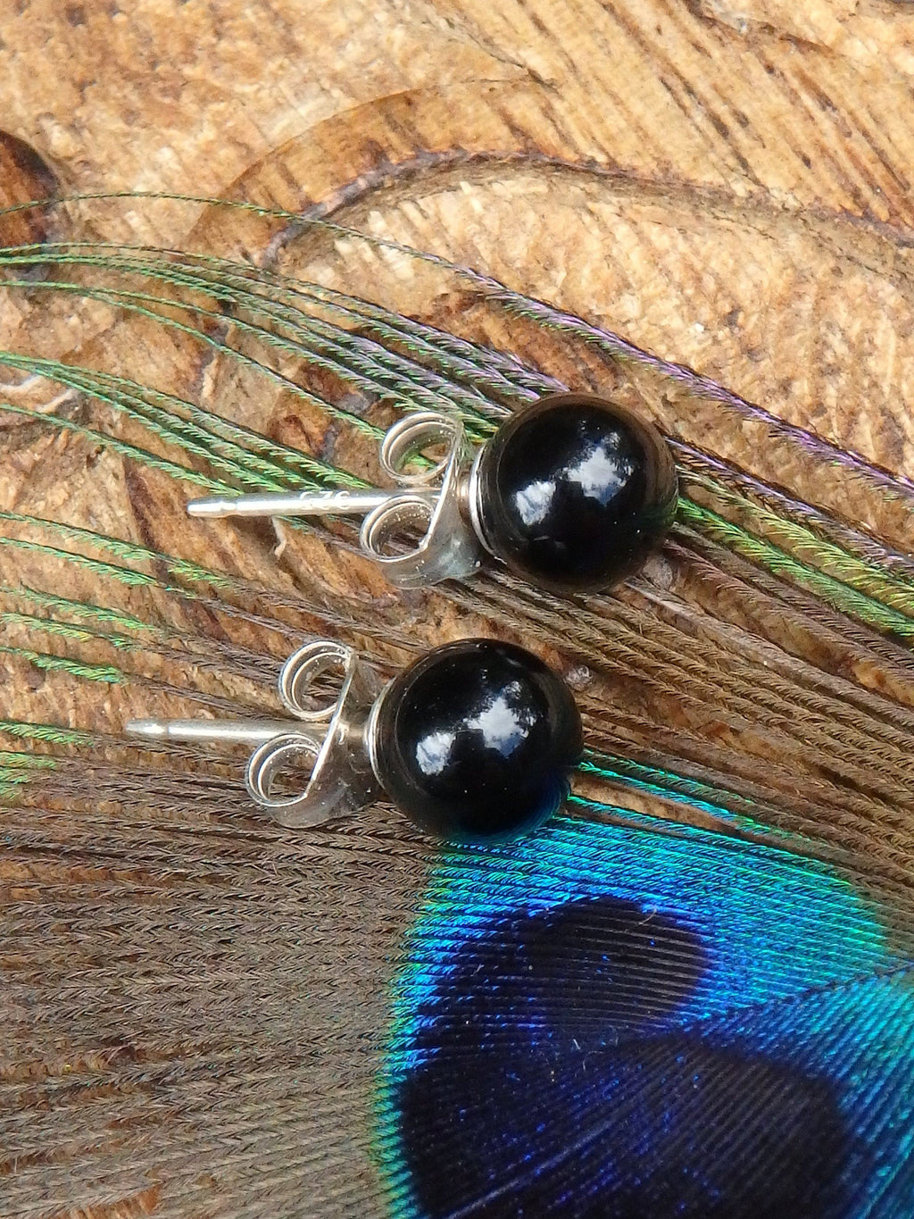 Deep Burgundy Garnet Studs in Sterling Silver - Earth Family Crystals