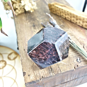 Large Chunky Polished Burgundy Almandine Garnet  Specimen From India 2 - Earth Family Crystals