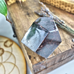 Large Chunky Polished Burgundy Almandine Garnet  Specimen From India 2 - Earth Family Crystals