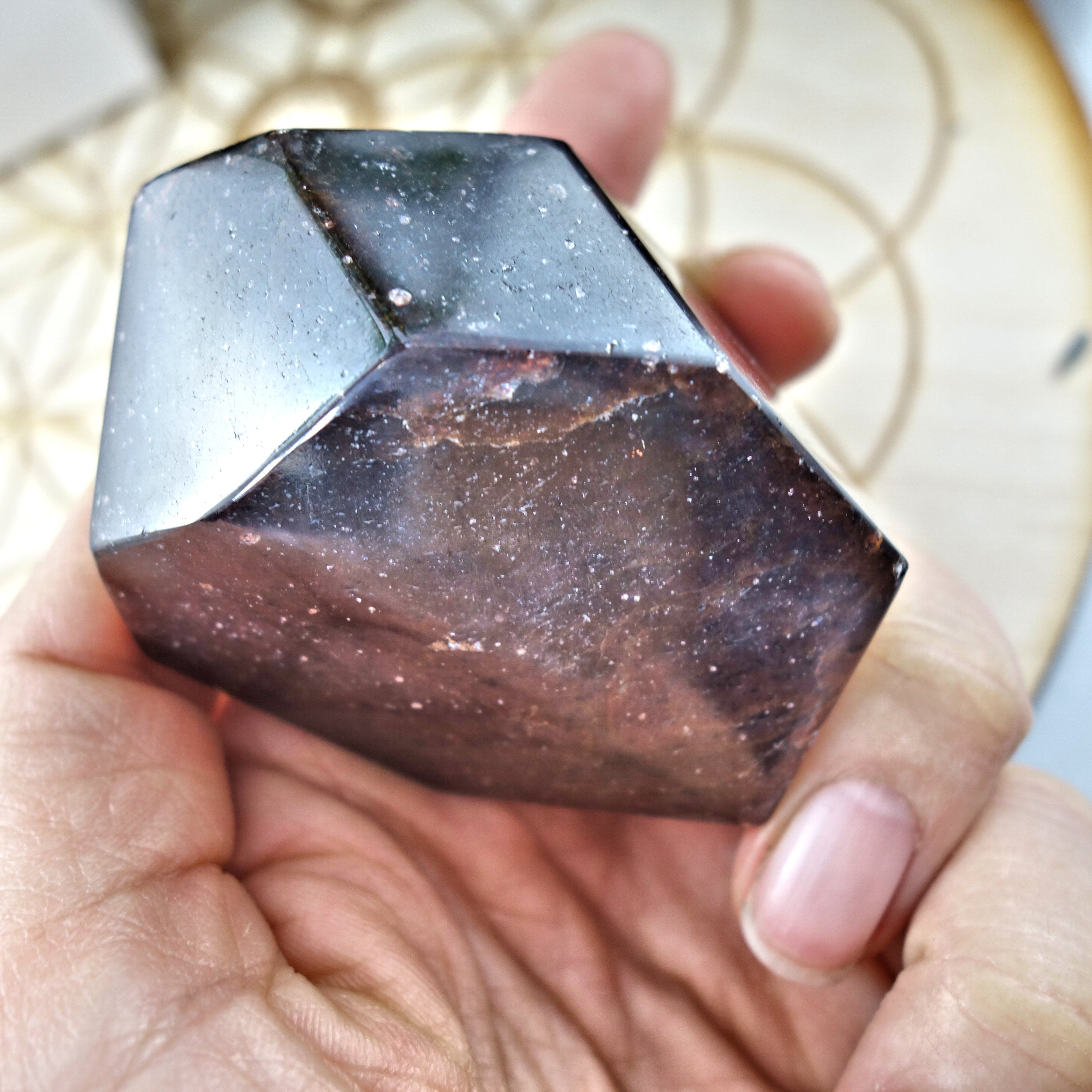 Large Chunky Polished Burgundy Almandine Garnet  Specimen From India 2 - Earth Family Crystals