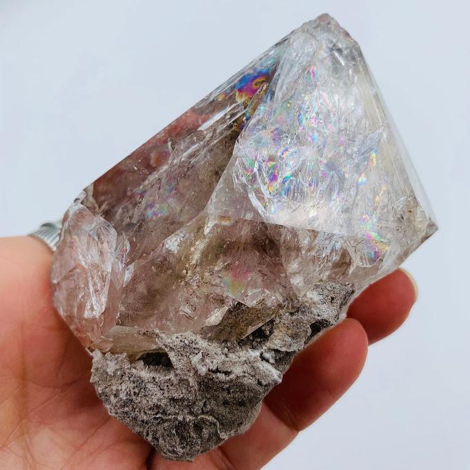 Amazing XL NY Herkimer Diamond Skeletal Formation With Record Keepers & Rainbows - Earth Family Crystals