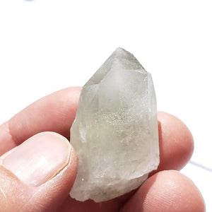 Green Chlorite Included Quartz Natural Point From Brazil #1 - Earth Family Crystals