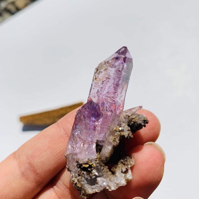 Rare Included Moving Water Bubble Vera Cruz Amethyst Cluster From Mexico - Earth Family Crystals