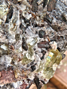 Chunky Large Golden Apatite Points Nestled In Matrix - Earth Family Crystals