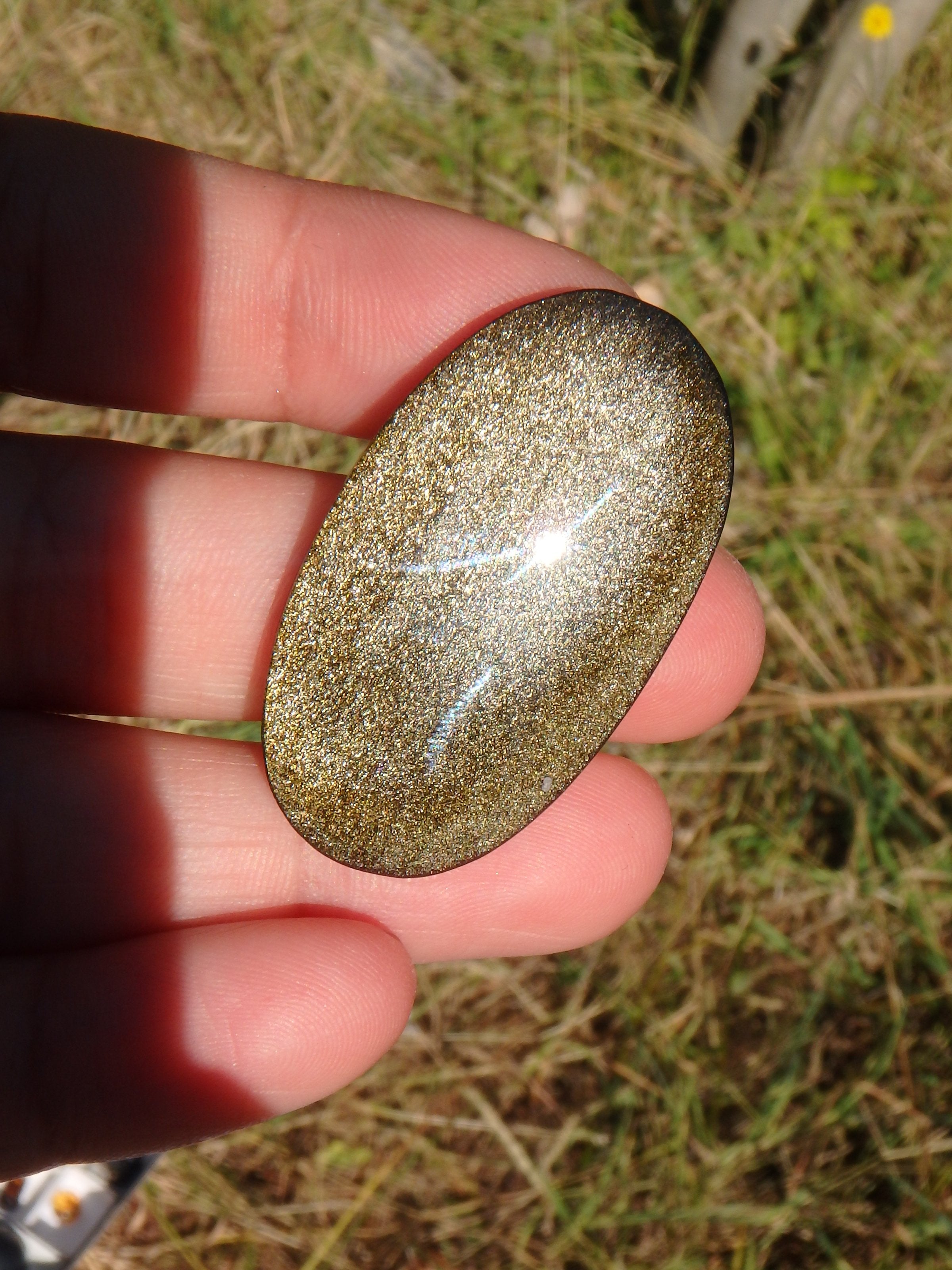 Fabulous Golden Sheen Obsidian Cabochon~Ideal for Jewellery Making 1 - Earth Family Crystals