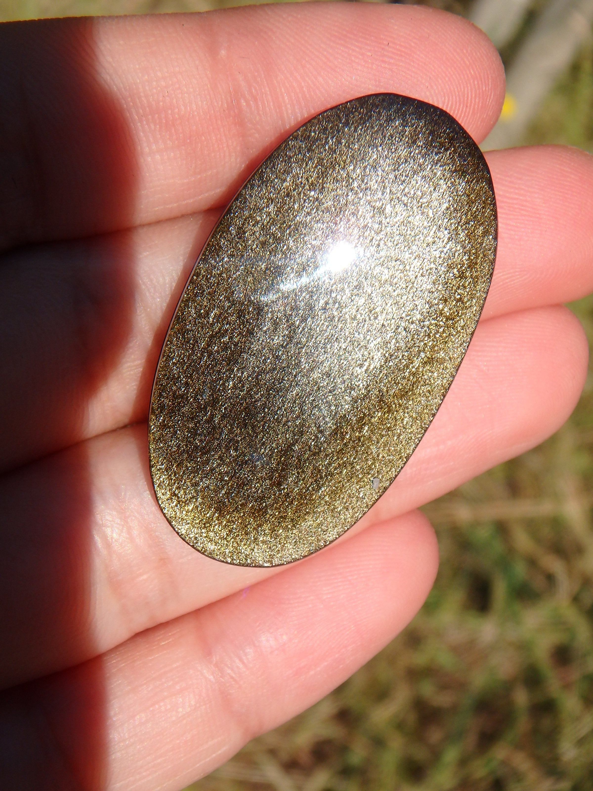 Fabulous Golden Sheen Obsidian Cabochon~Ideal for Jewellery Making 1 - Earth Family Crystals