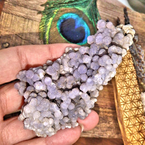 Purple & White Orb Cluster of Grape Agate From Indonesia