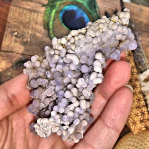 Purple & White Orb Cluster of Grape Agate From Indonesia