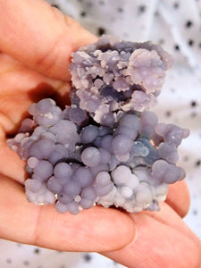 Unique Shape Bytrodial Purple Grape Agate Specimen From Indonesia 1 - Earth Family Crystals