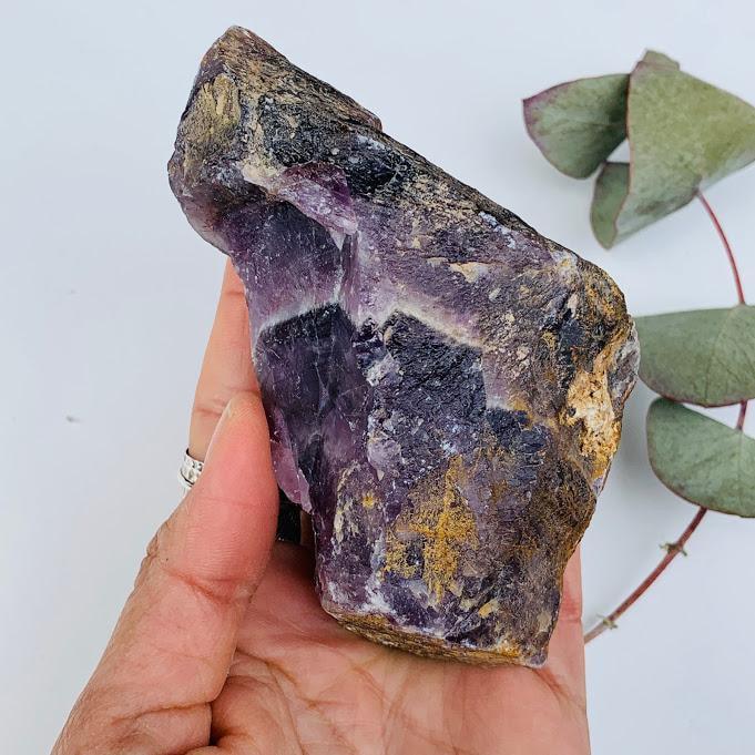 Deep Purple Genuine Canadian Auralite-23 Standing Chunky Raw Display Specimen - Earth Family Crystals