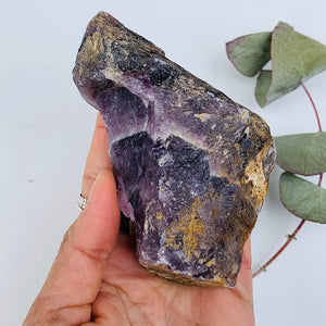 Deep Purple Genuine Canadian Auralite-23 Standing Chunky Raw Display Specimen - Earth Family Crystals