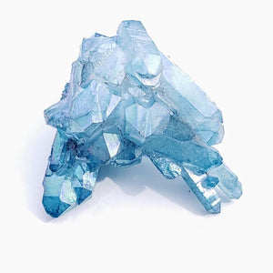 Sparkling  Arkansas Blue Aqua Aura Quartz Cluster #1 - Earth Family Crystals