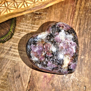 Rubellite & Milky Quartz Love Heart Carving  2