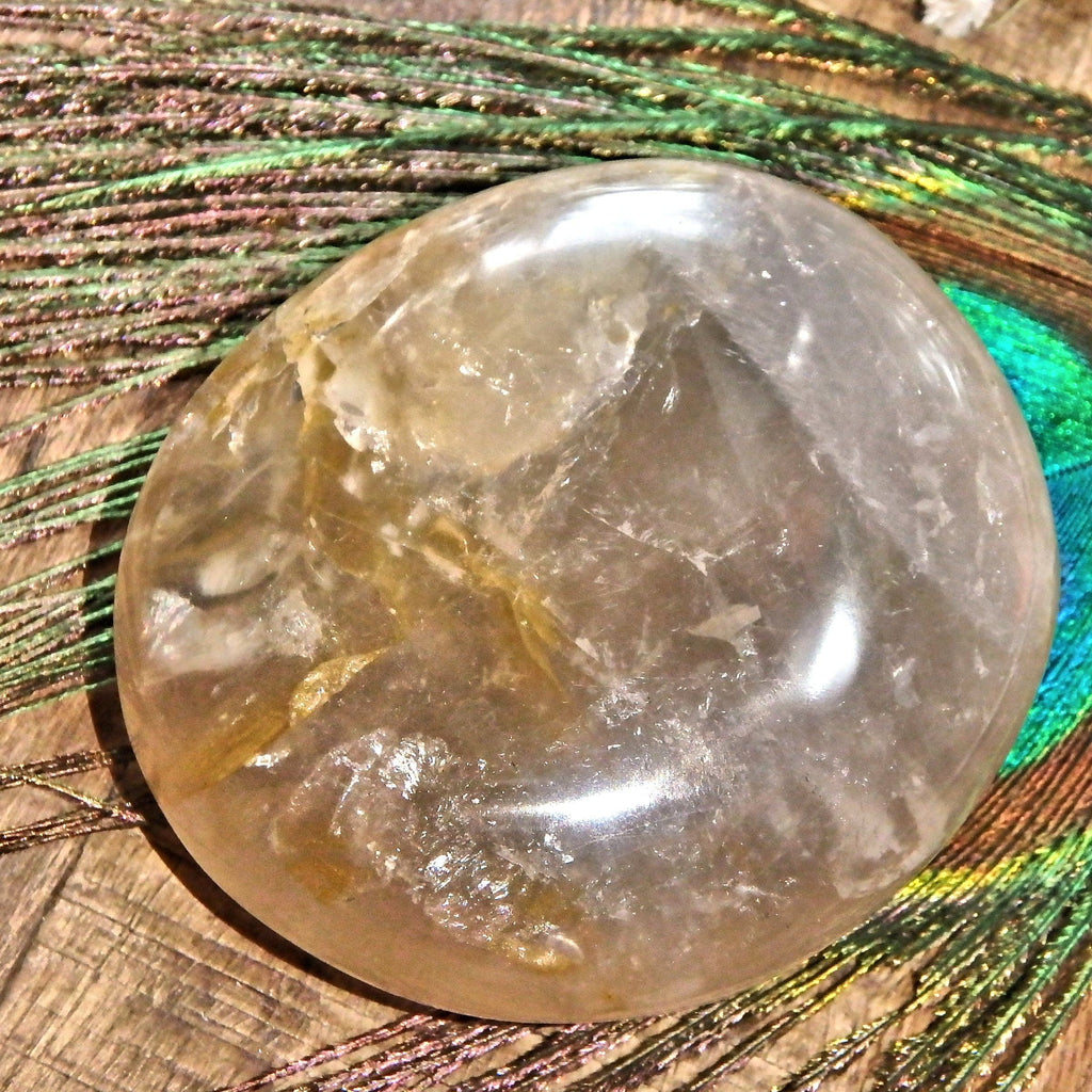Clouds of Golden Inclusions Hematoid Quartz Hand Held Specimen - Earth Family Crystals