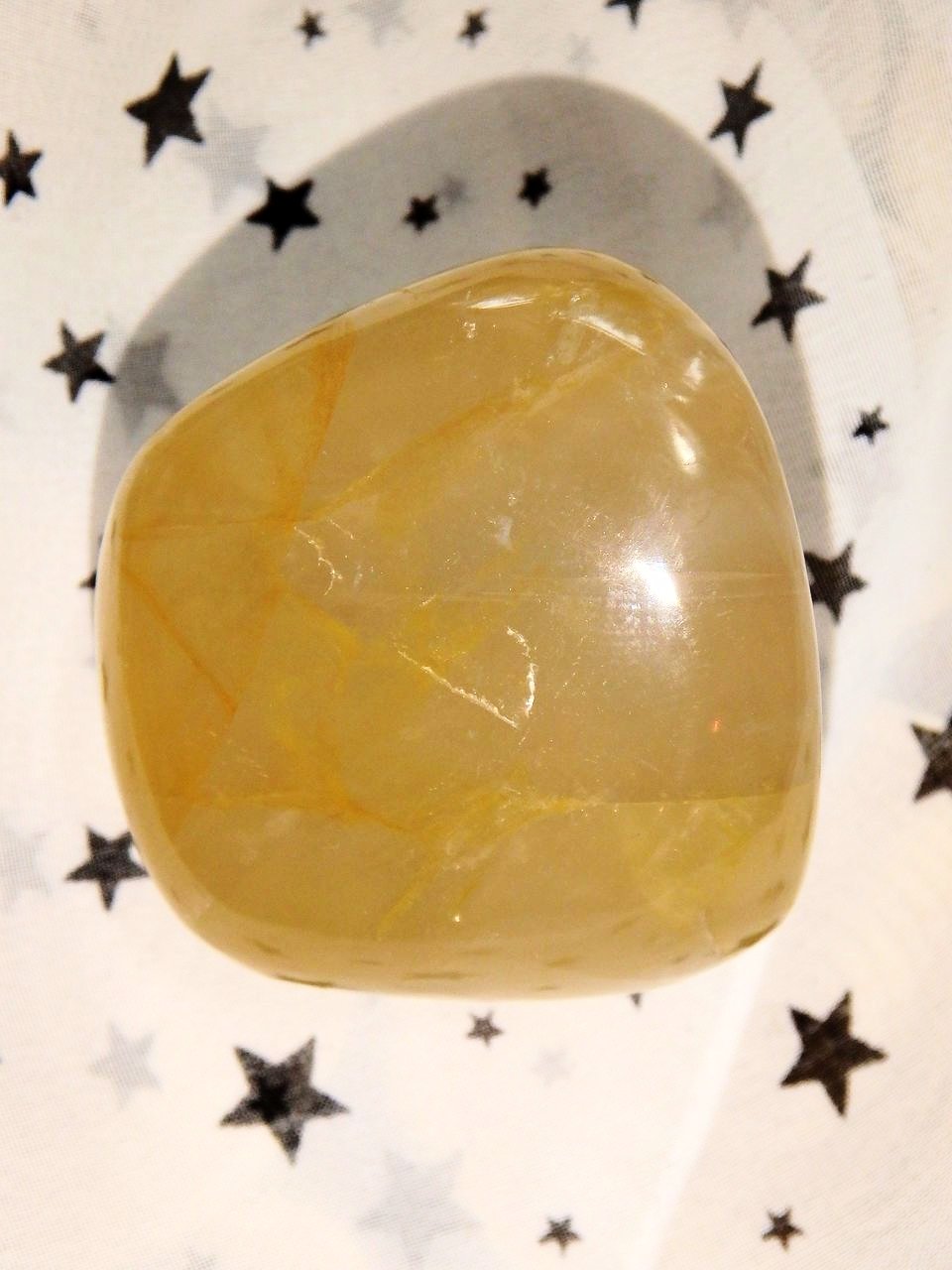 Golden Hematoid Quartz Hand Held Palm Stone 1 - Earth Family Crystals