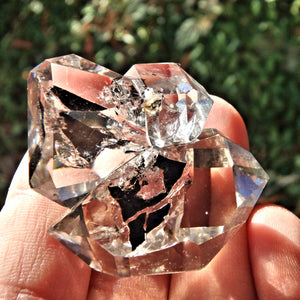 RESERVED For ALESHA.D~Brilliant Slightly Smoky NY Herkimer Diamond Cluster1 - Earth Family Crystals