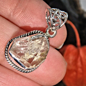 Reserved for Alesha D~ Brilliant Herkimer Diamond Pendant in Sterling Silver ( Includes Silver Chain) - Earth Family Crystals