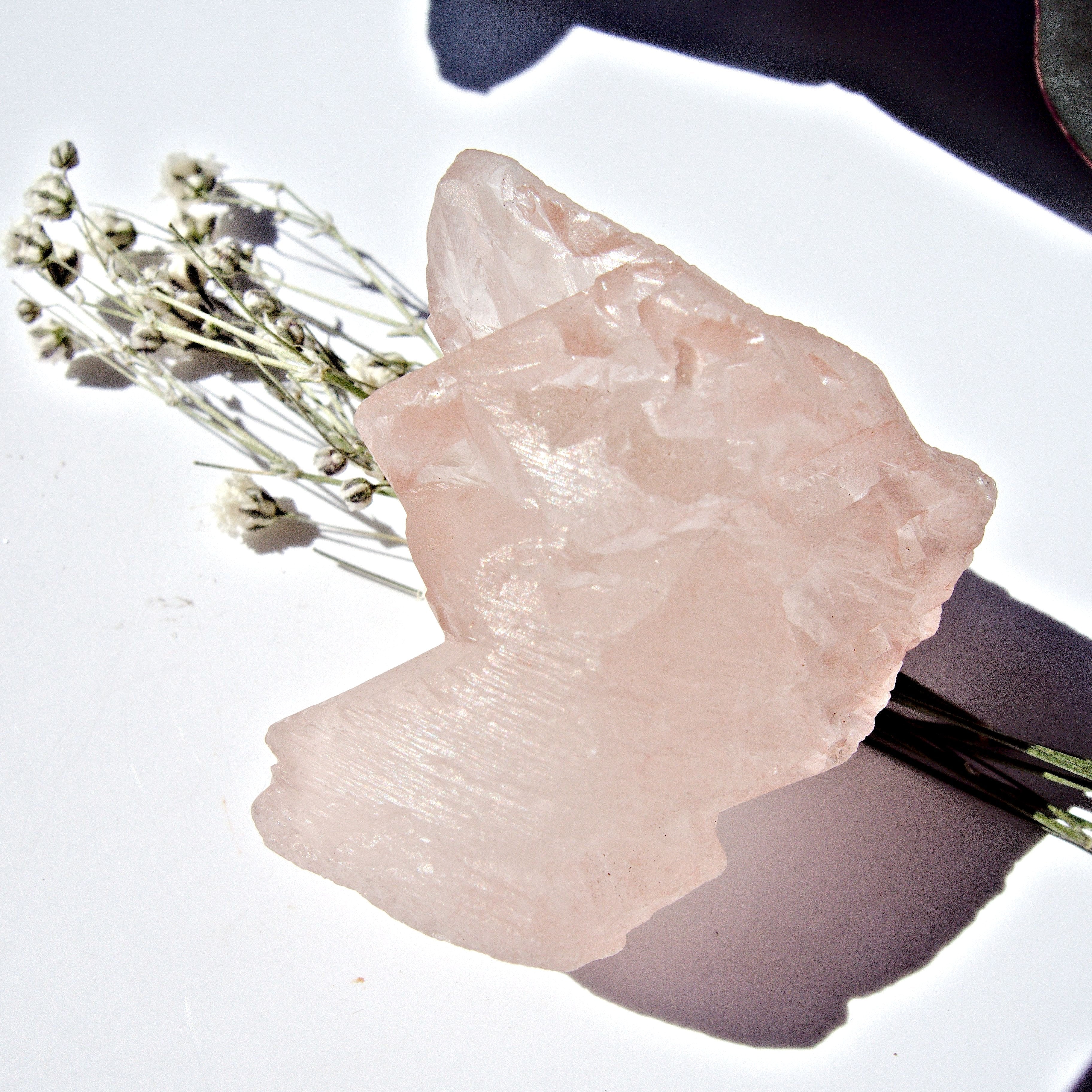 Ice Pink Nirvana Himalayan Quartz Raw Hand Held Specimen