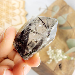 Self Standing Tourmalated Himalayan Quartz Free Form Specimen #3