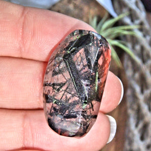 Tourmalated Himalayan Quartz Free Form Polished Specimen1 - Earth Family Crystals