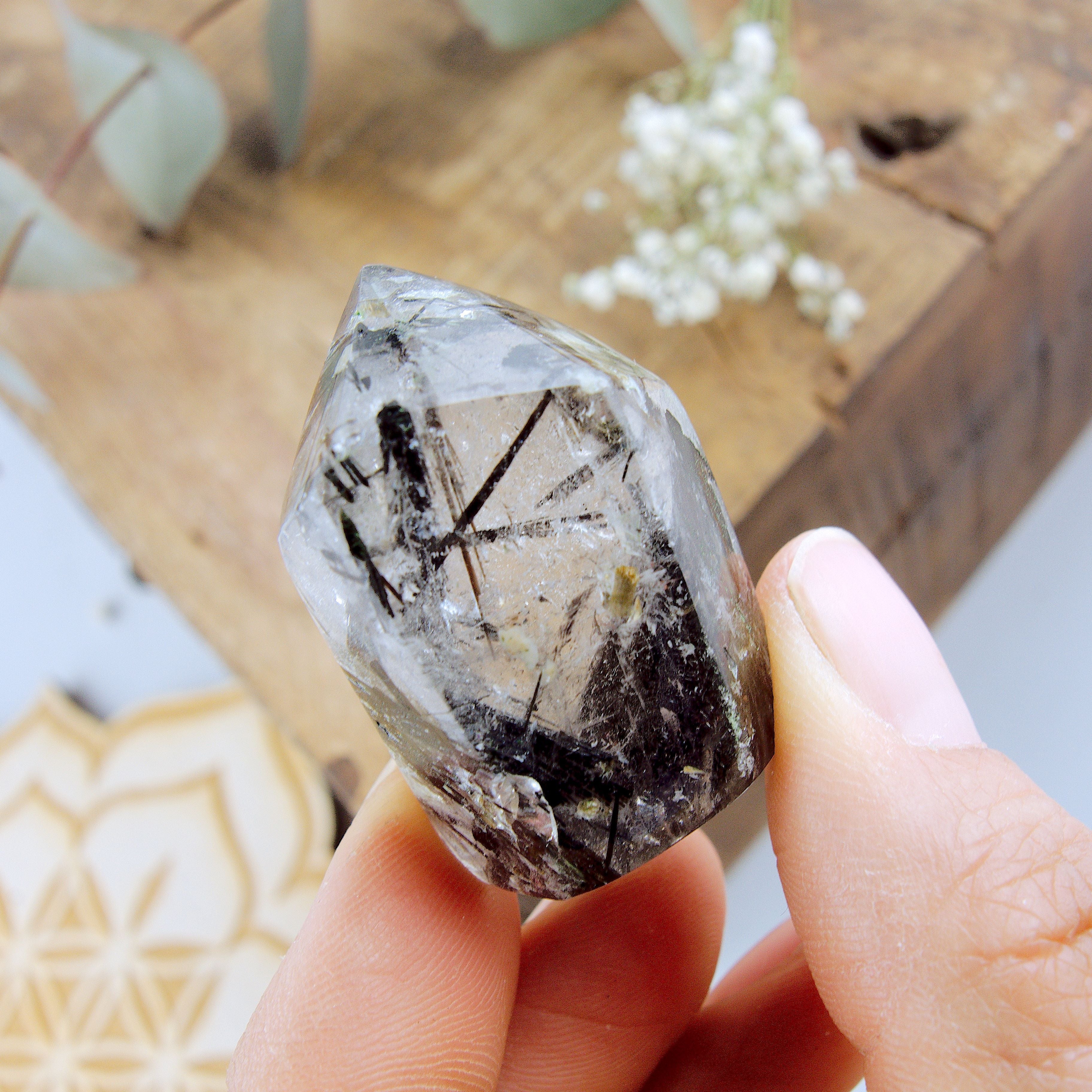 Self Standing Tourmalated Himalayan Quartz Free Form Specimen #3