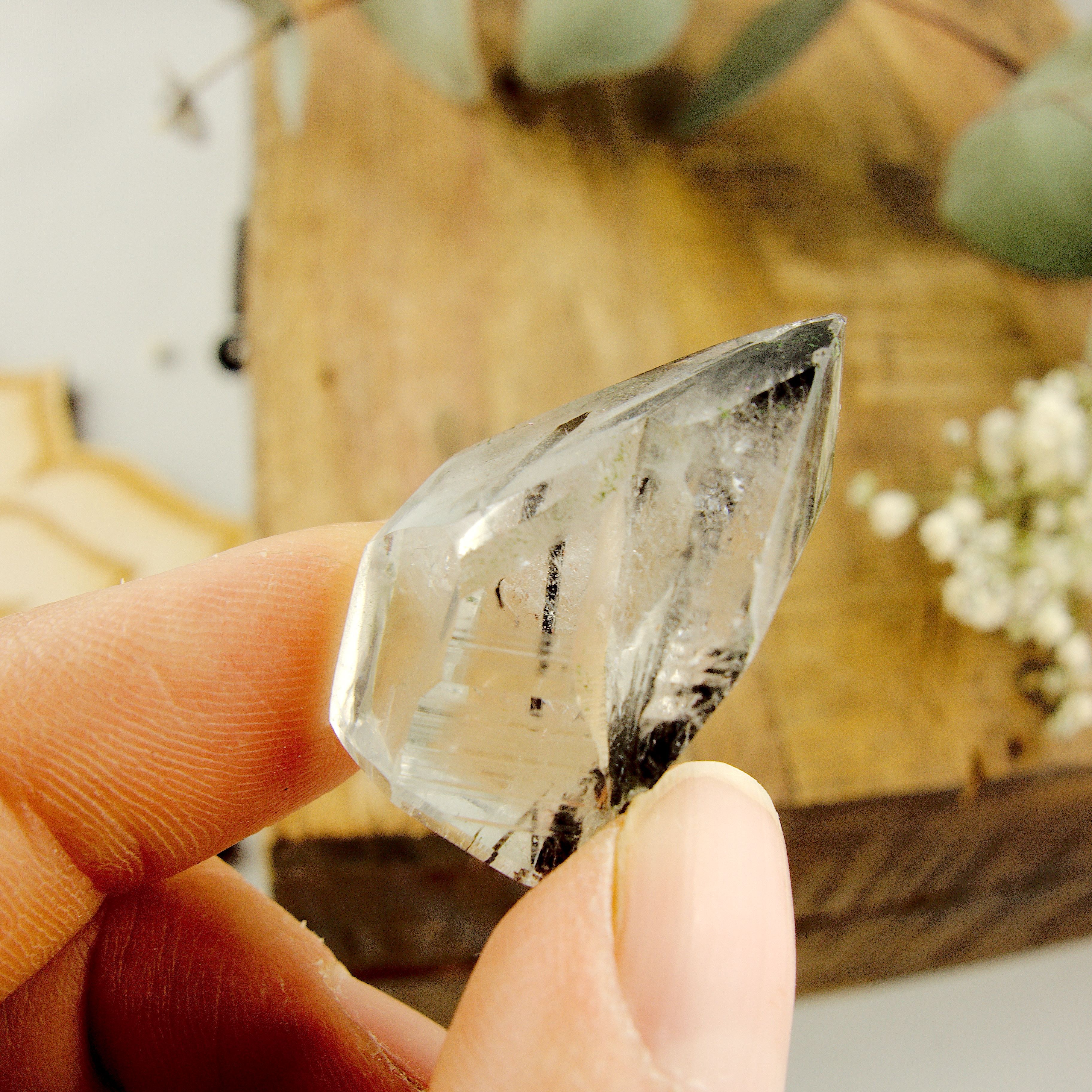 Self Standing Tourmalated Himalayan Quartz Free Form Specimen #4