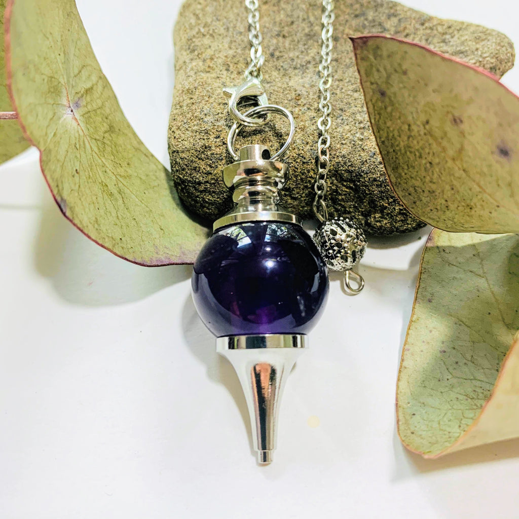 Deep Purple Amethyst Pendulum With Detachable Cord - Earth Family Crystals