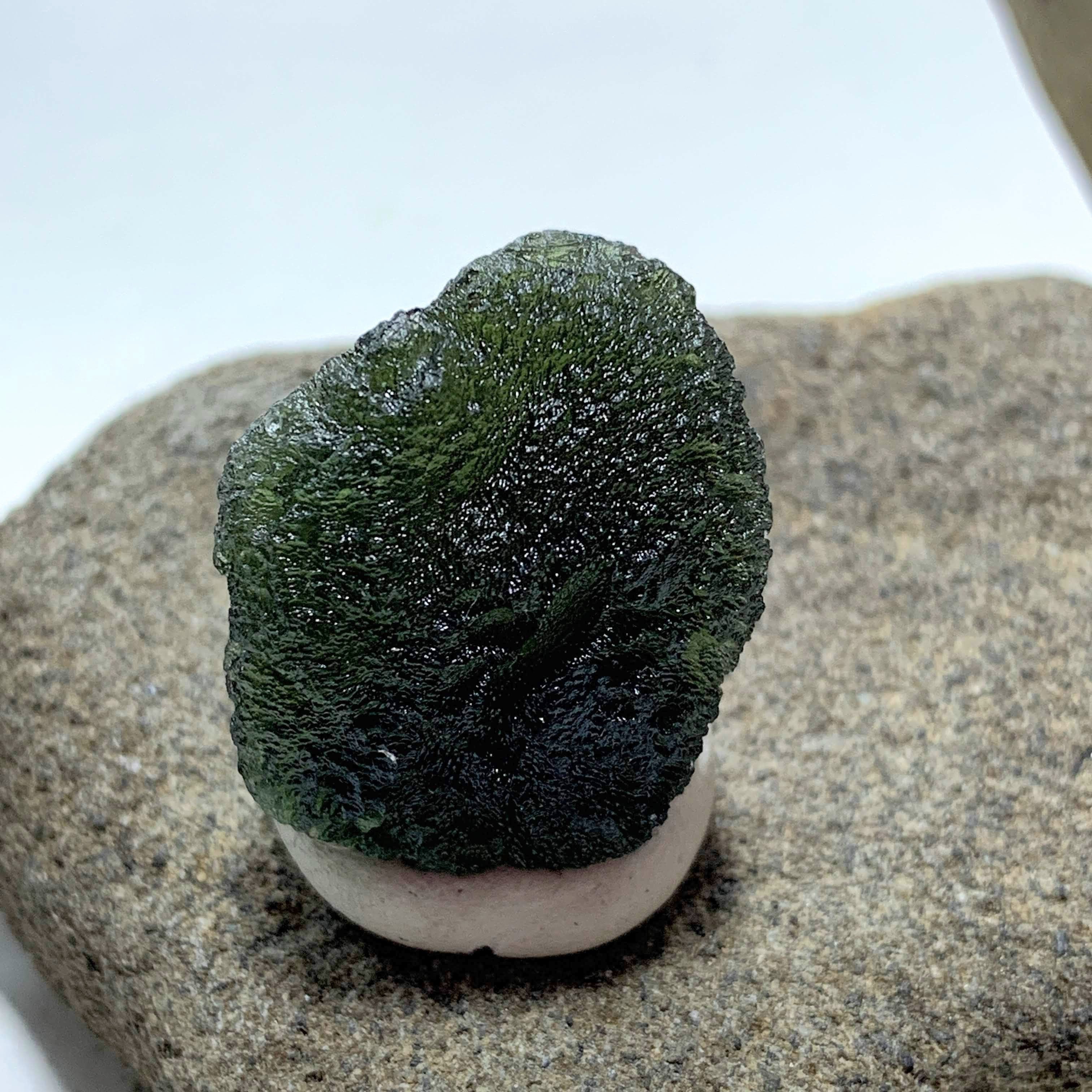 Genuine Raw Green Moldavite Specimen From Czech Republic #2 - Earth Family Crystals