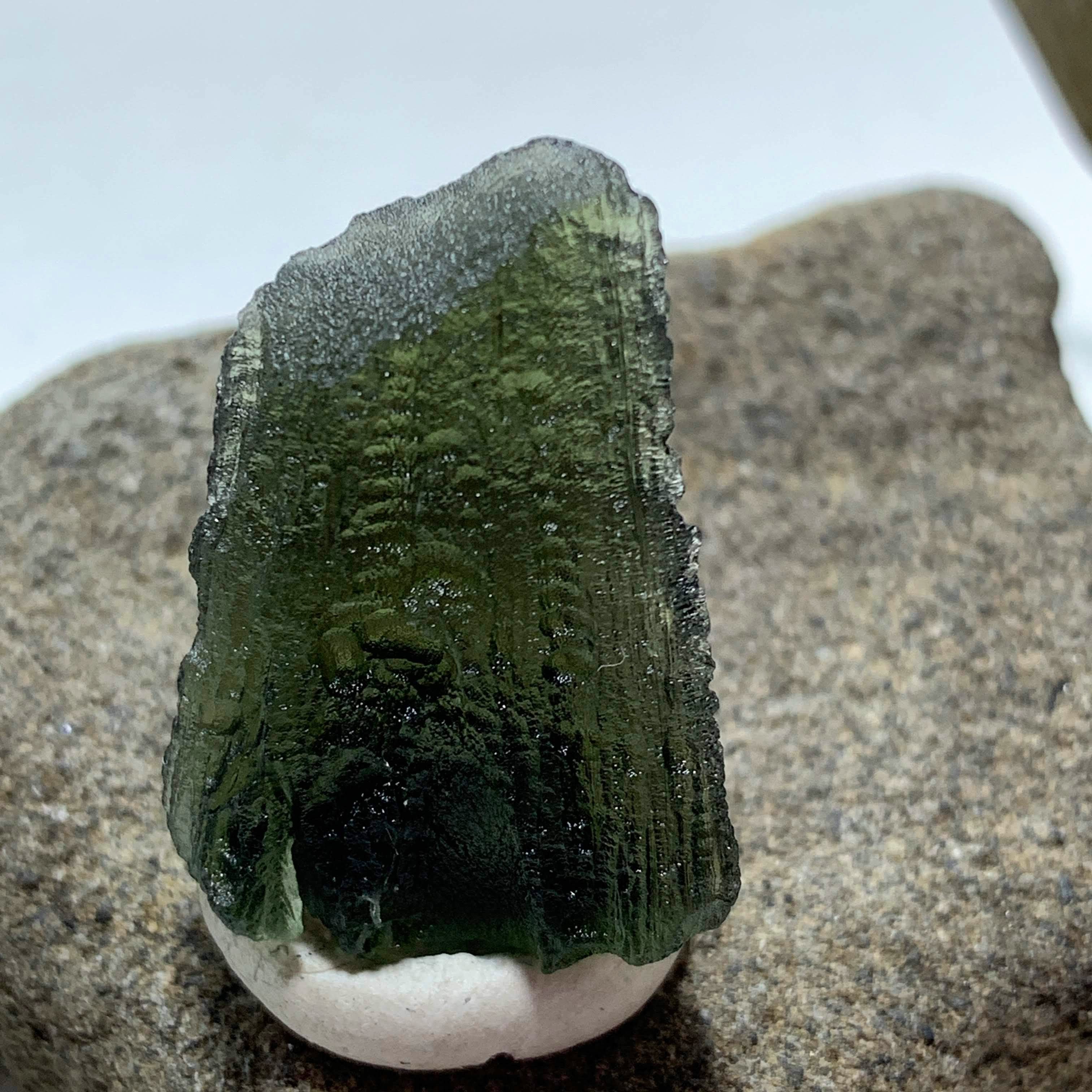 Genuine Raw Green Moldavite Specimen From Czech Republic #3 - Earth Family Crystals
