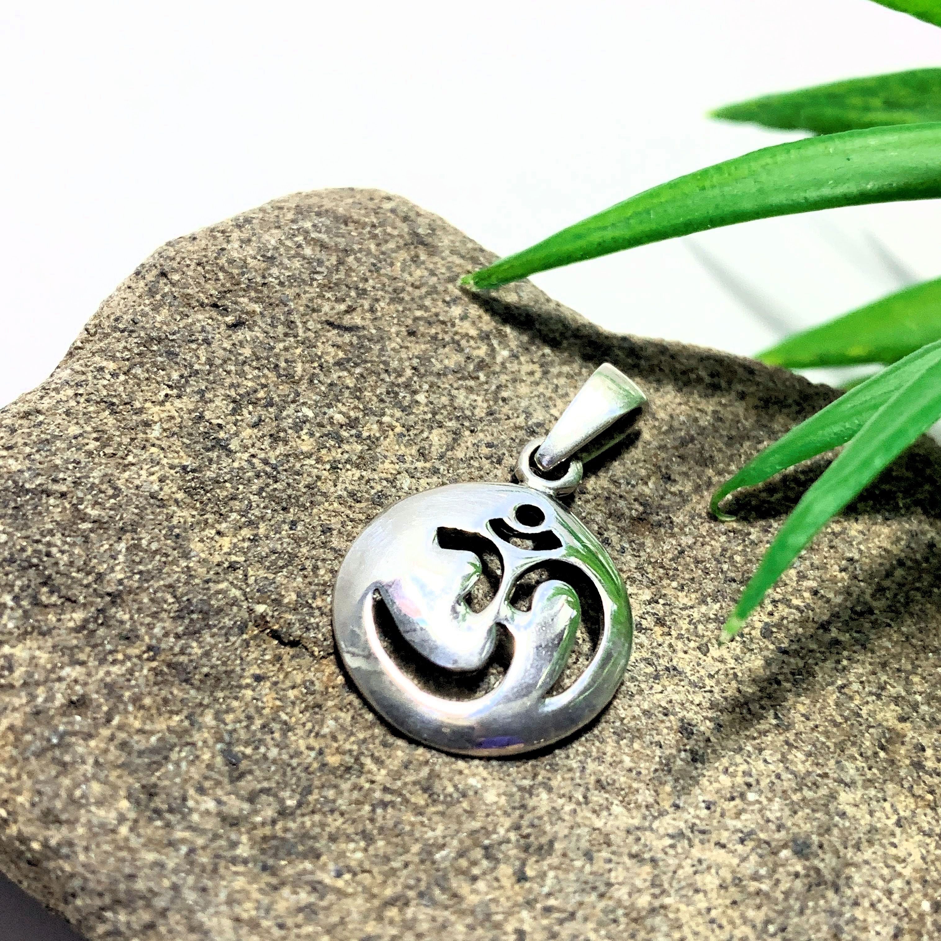 OHM Dainty Sterling Silver Pendant